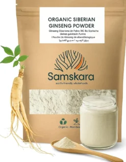 Ginseng Siberiano En Polvo Bio - 100g | Superalimento Ecológico Vegano Para Batidos, Smoothies Y Zumos