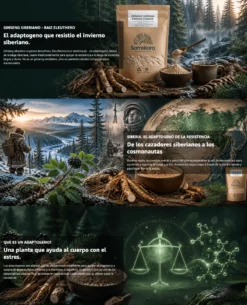 Ginseng Siberiano En Polvo Bio - 100g | Superalimento Ecológico Vegano Para Batidos, Smoothies Y Zumos