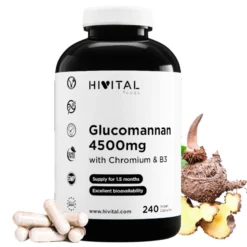 Glucomanano 4500 mg Hivital 240 cápsulas veganas