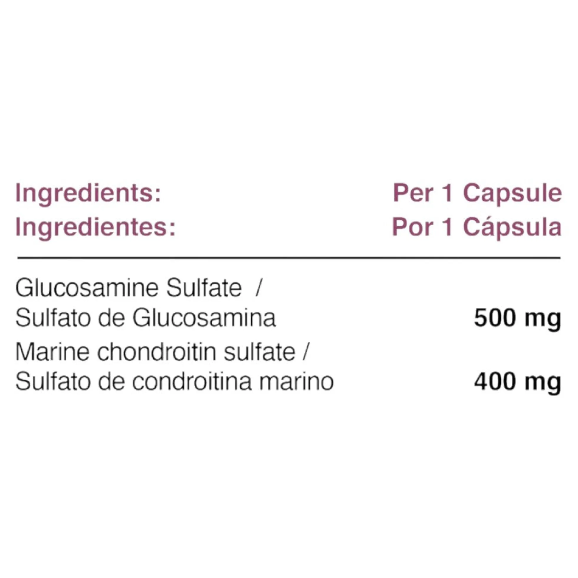 Glucosamina - Condroitina 900 60 Caps