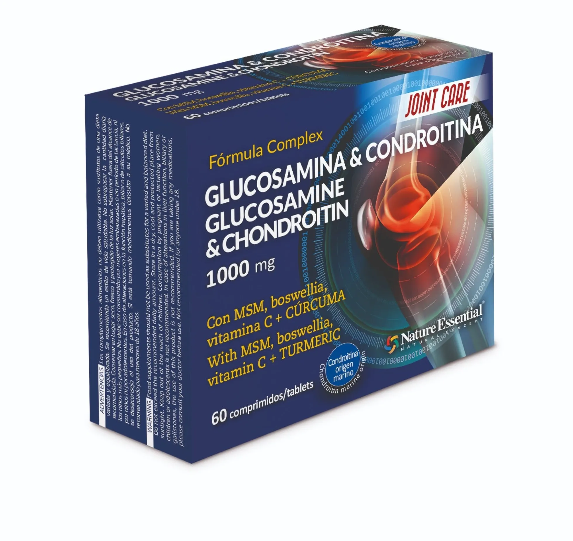 Glucosamina+Condroitina+MSM 1000 mg 60 comp BLISTE