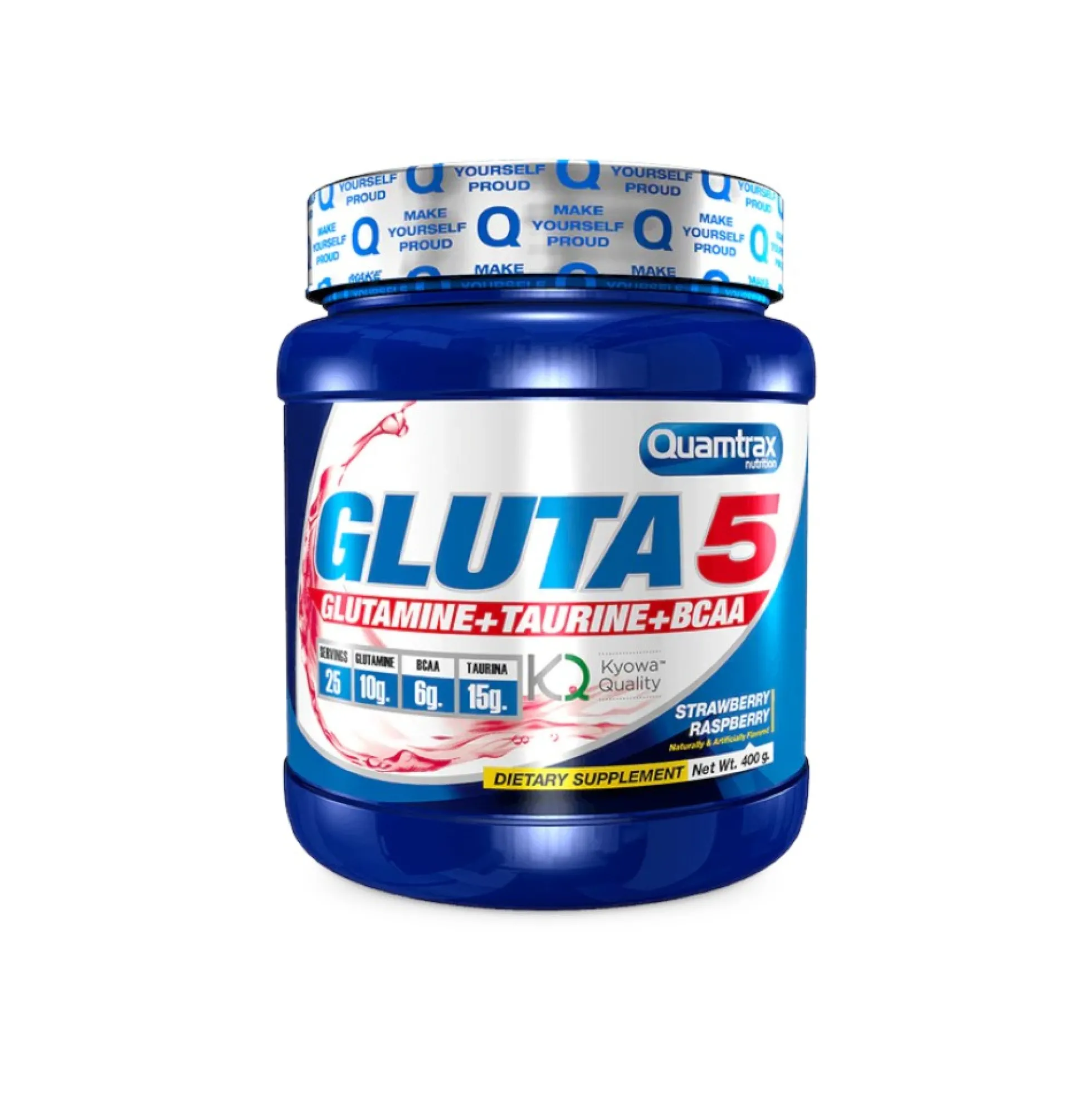 Gluta5 - 400g - Frambuesa - Glutamina - Quamtrax