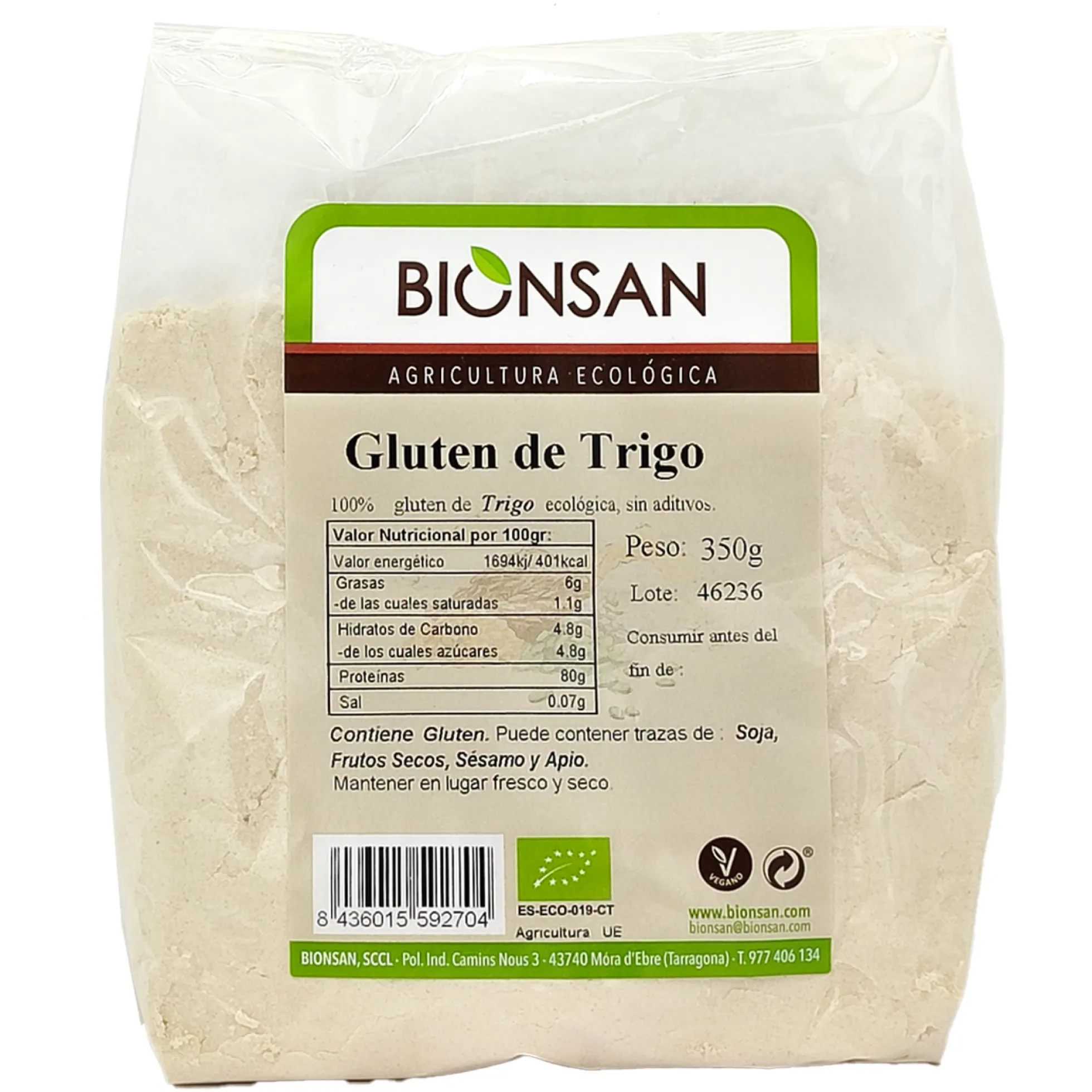 Gluten De Trigo Eco Bionsan 350gr