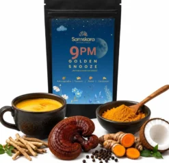 Golden Snooze 9 P.m — Mezcla Nocturna Leche Dorada Bio - 160g | Superalimento Ecológico Vegano Para Batidos