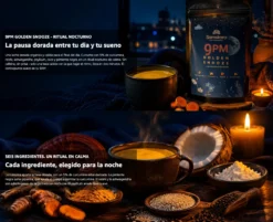 Golden Snooze 9 P.m — Mezcla Nocturna Leche Dorada Bio - 160g | Superalimento Ecológico Vegano Para Batidos