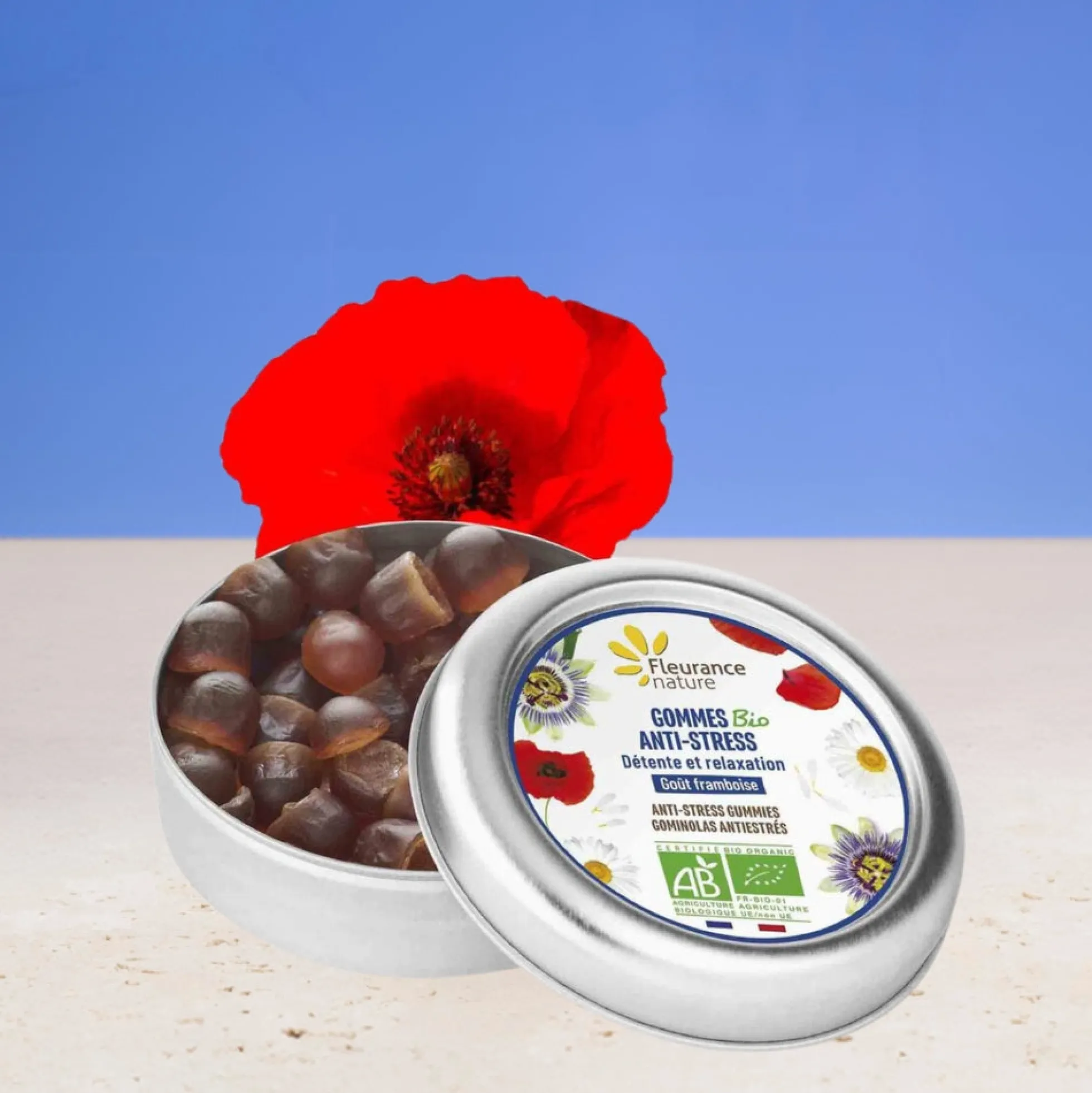 Gominolas Antiestrés Eco Frambuesa Fleurance Nature 30g