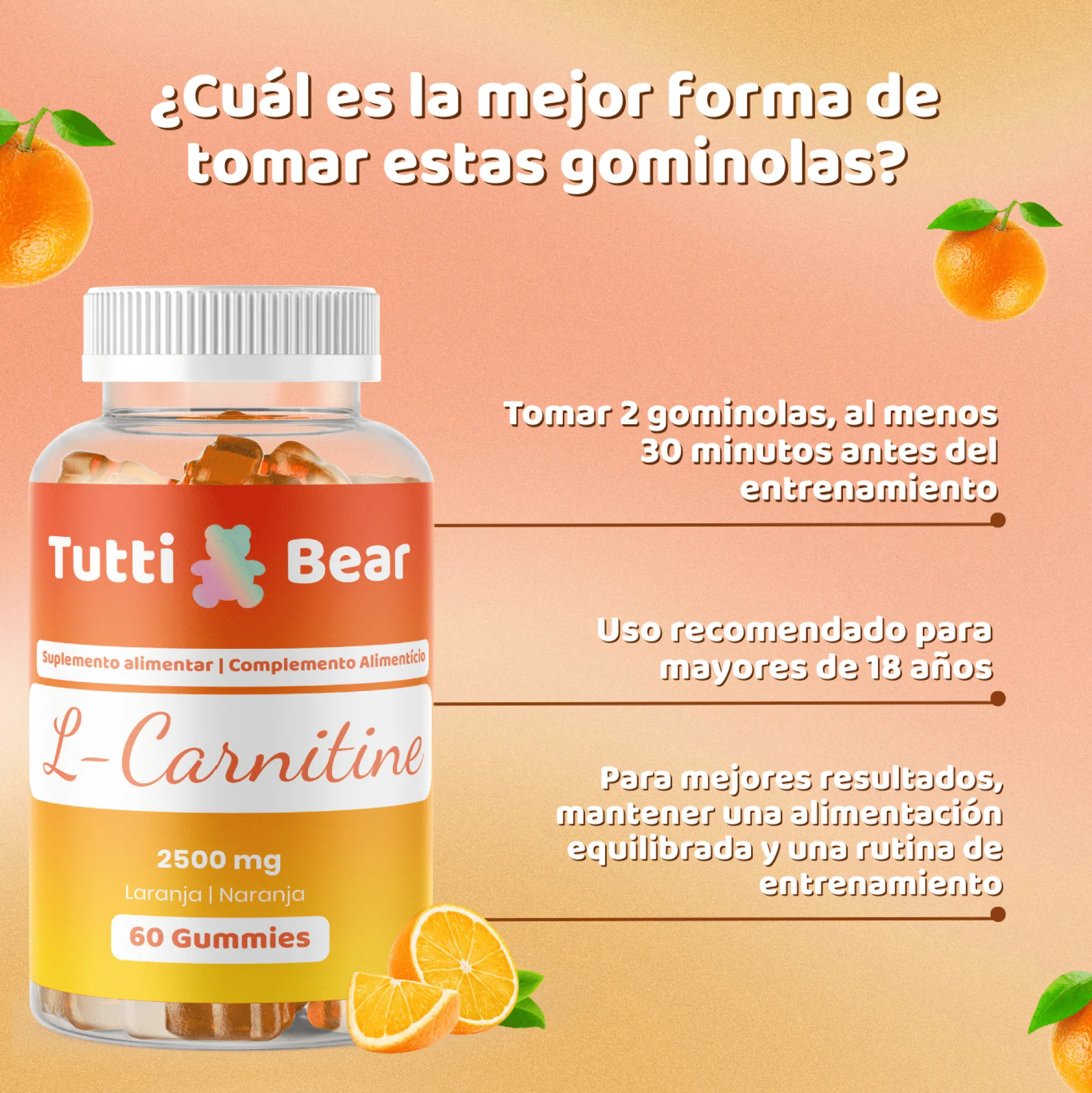Gominolas De L-carnitina – 60 Gominolas