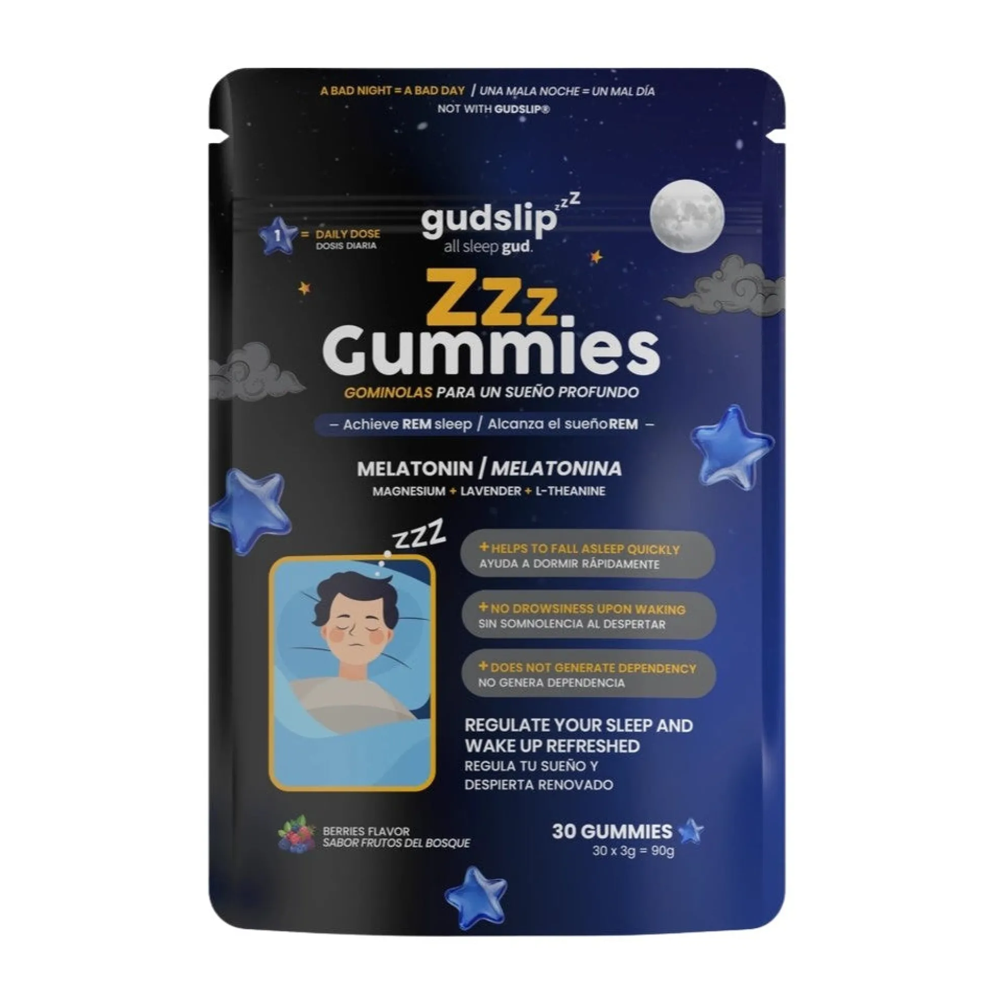 Gominolas De Melatonina 30 Uds de 3gr Gudslip