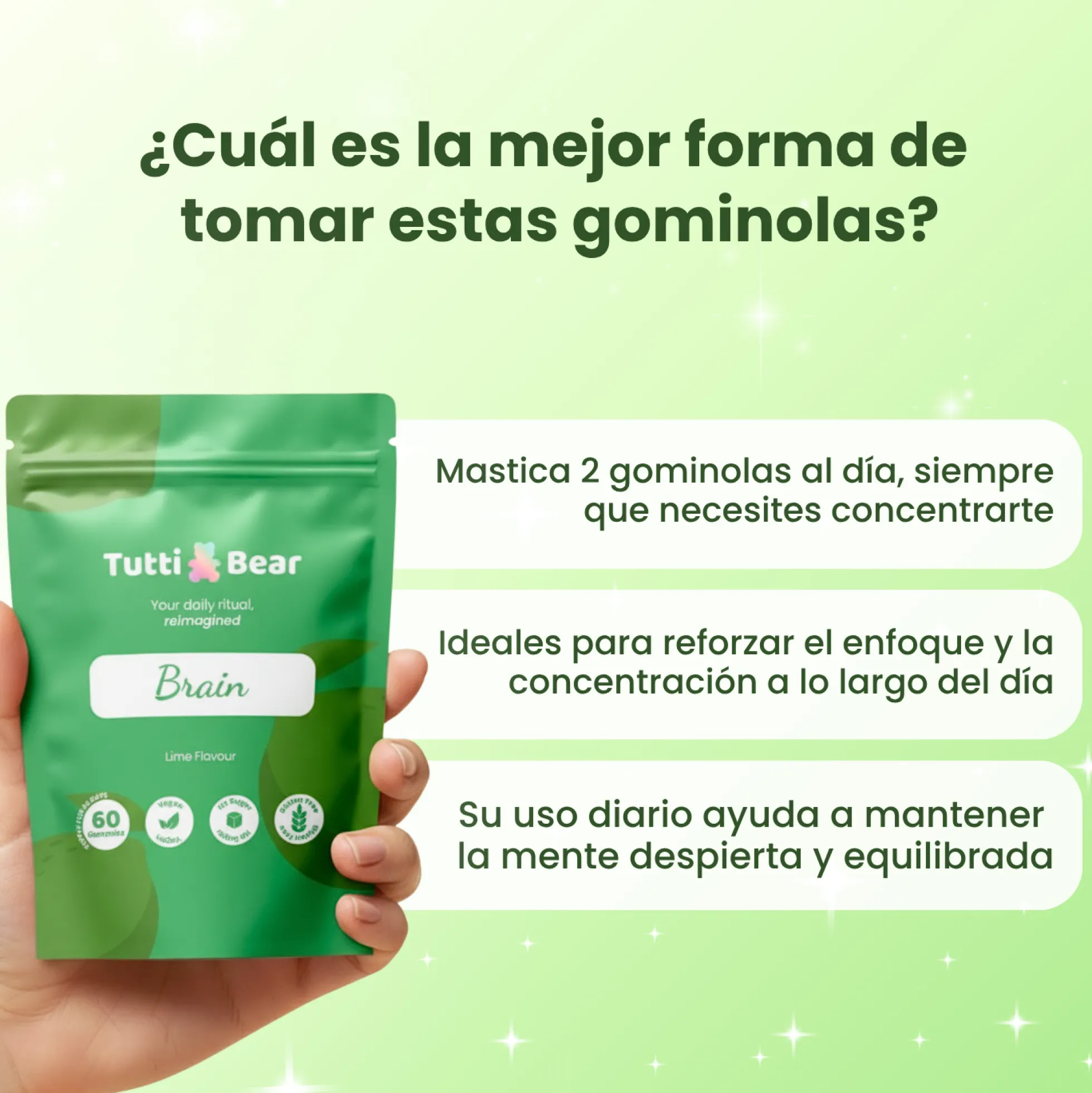 Gominolas Para Enfoque Y Concentración – 60 Gominolas