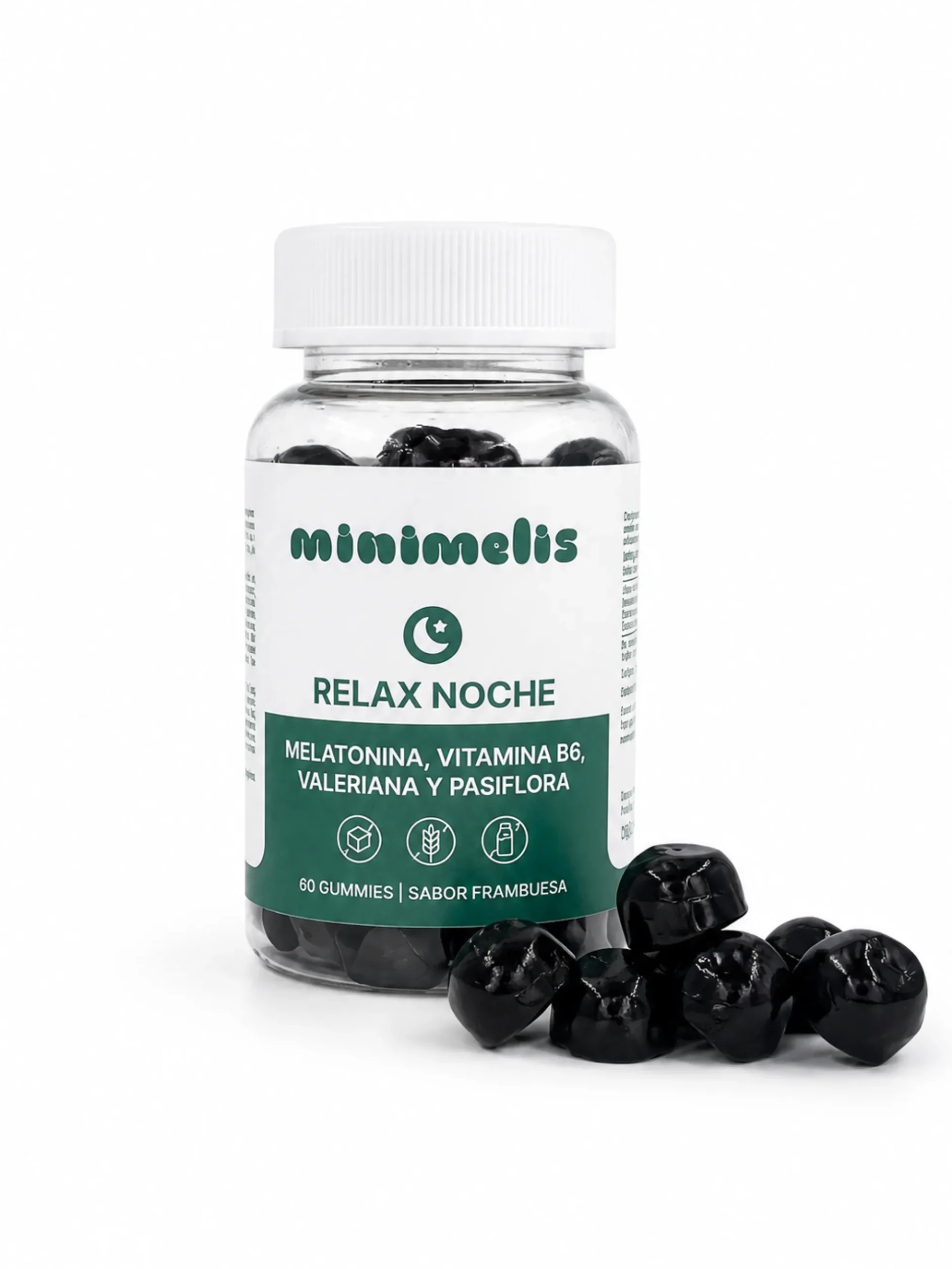 Gominolas Para Mejorar El Sueño Melatonina Extractos Vegetales Sabor Frambuesa 60 Unidades 1 Mg Por Dosis