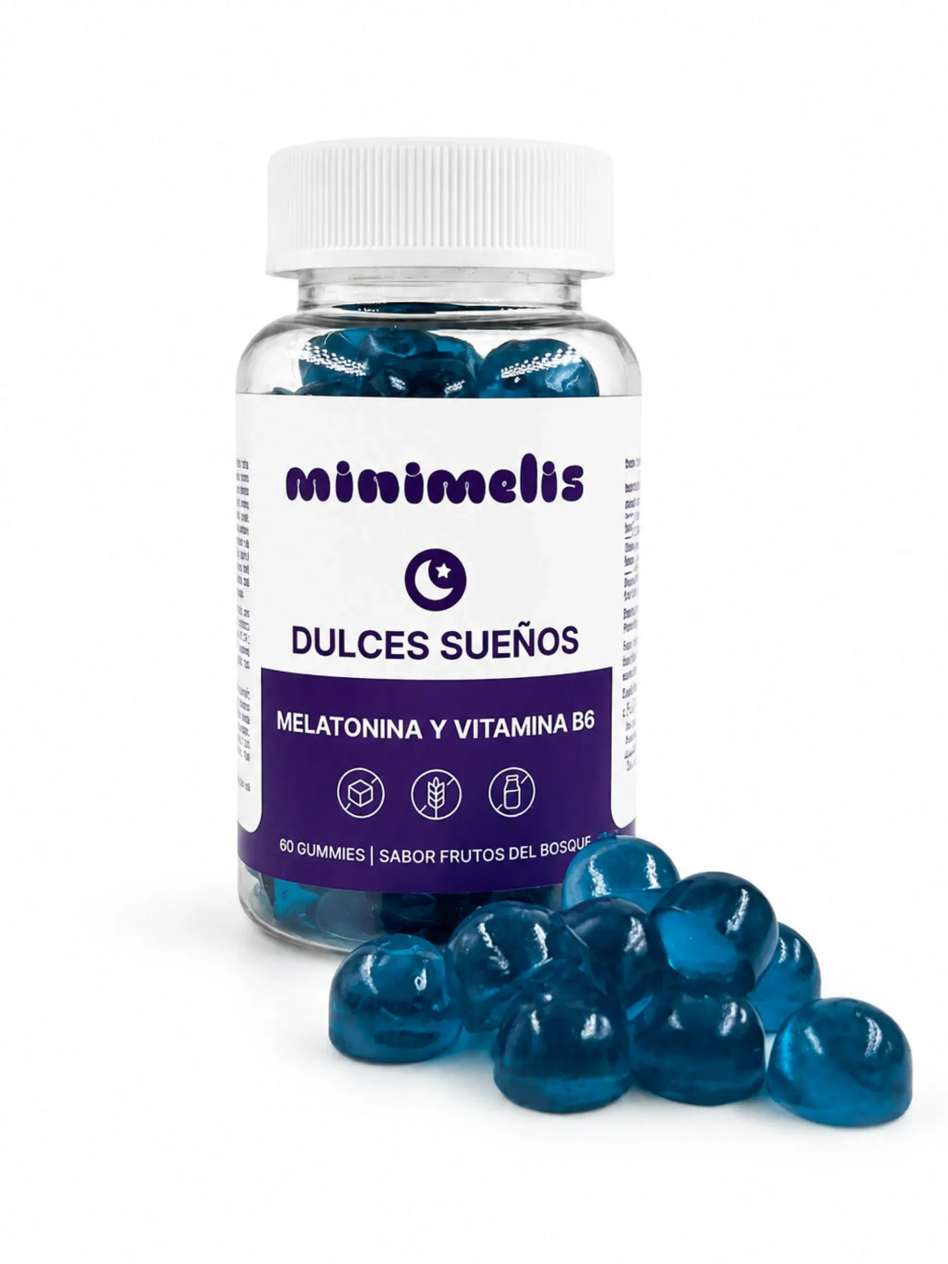 Gominolas Para Mejorar El Sueño Melatonina Sabor Frutos Del Bosque 60 Unidades 1,90 Mg Por Dosis