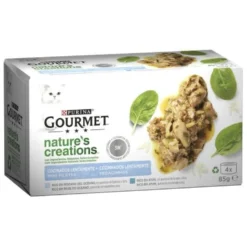 GOURMET Nature's Creations Mini Filetes Rico en Pescado del Océano y Atún 4 x 85 g