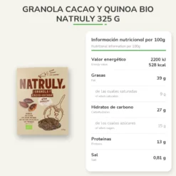 Granola Cacao y Quinoa Bio Natruly 325 g