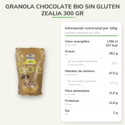 Granola Chocolate BIO Sin Gluten Zealia 300 gr