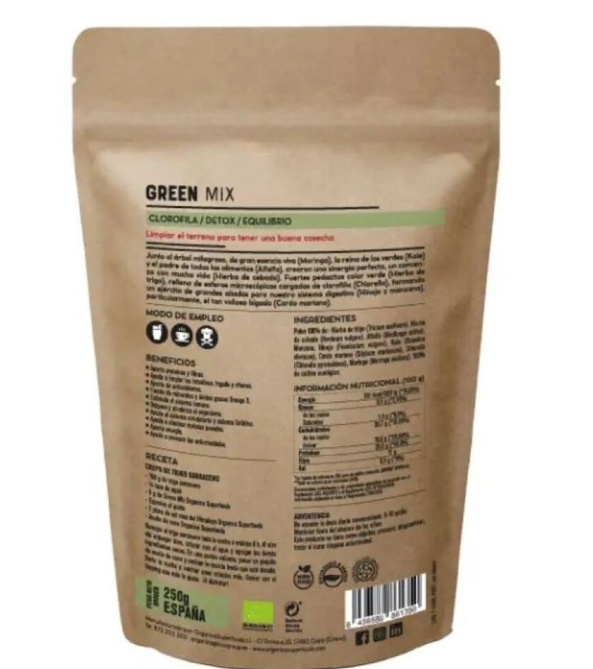 Green Detox Mix Bio 250g - Orgánica Superfoods