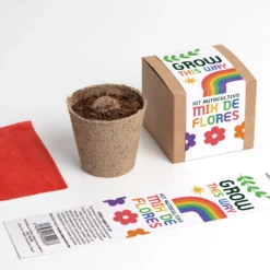 Grow This Way – Kit de Autocultivo Mix de Flores, Actividad Educativa y Regalo Original - Resetea