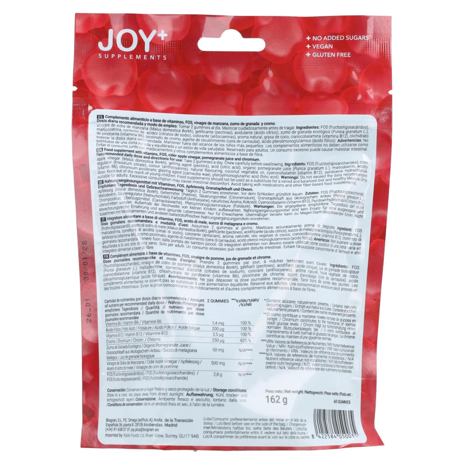 Gummies Sweet Control con Vinagre Manzana JOY+ 60 uds