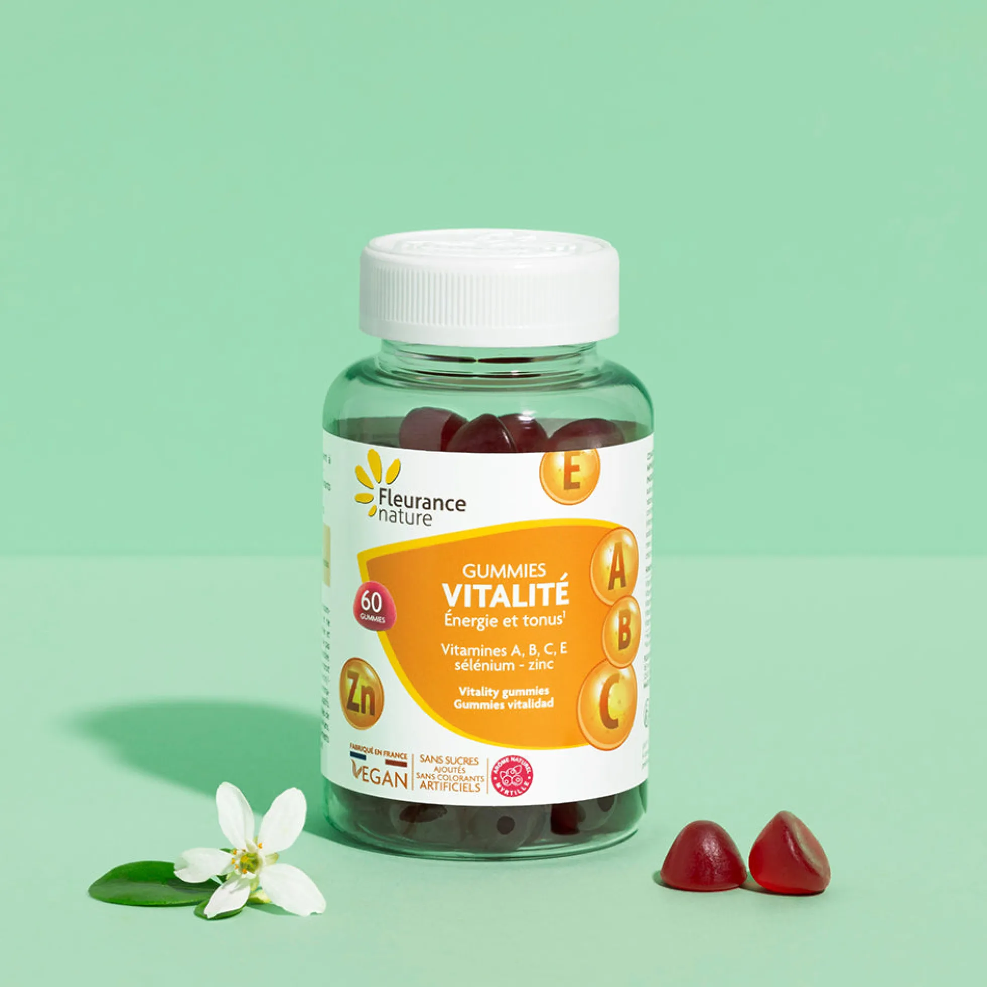 Gummies Vitalidad Fleurance Nature 60 Unidades