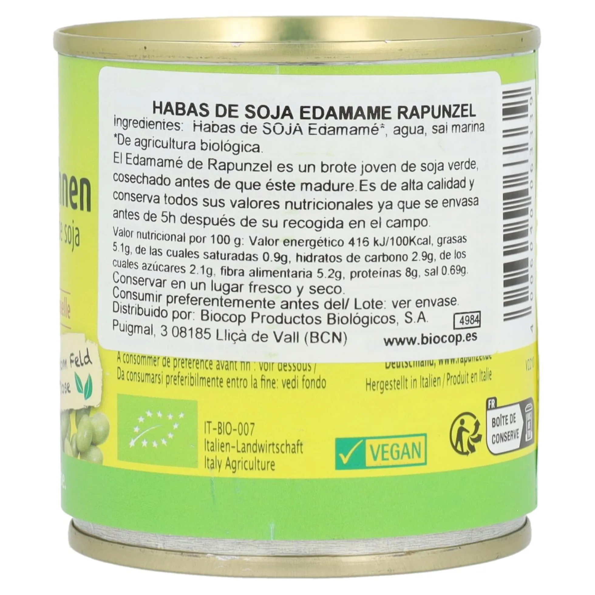 Habas soja Edamamé Rapunzel, 200 g