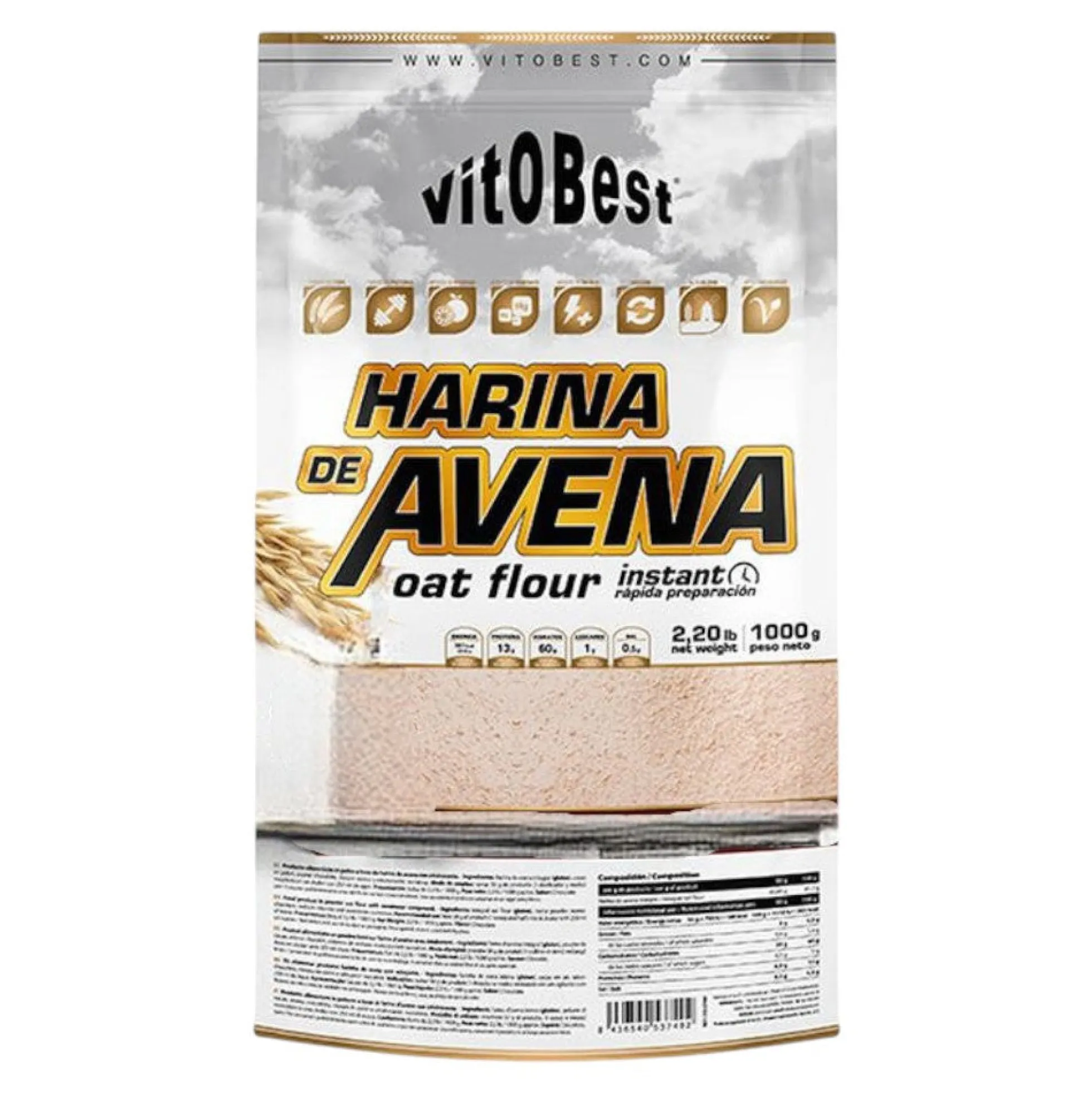 Harina De Avena 1 Kg Sabores Vitobest