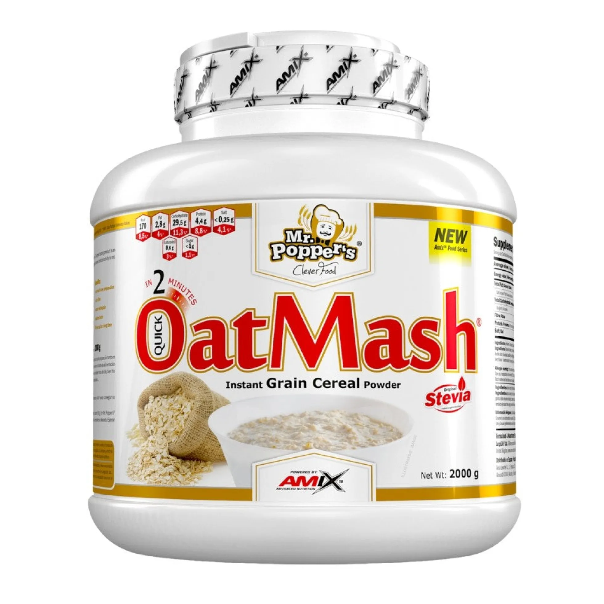 Harina De Avena 2kg Sabor Natural Mr.popper's Amix