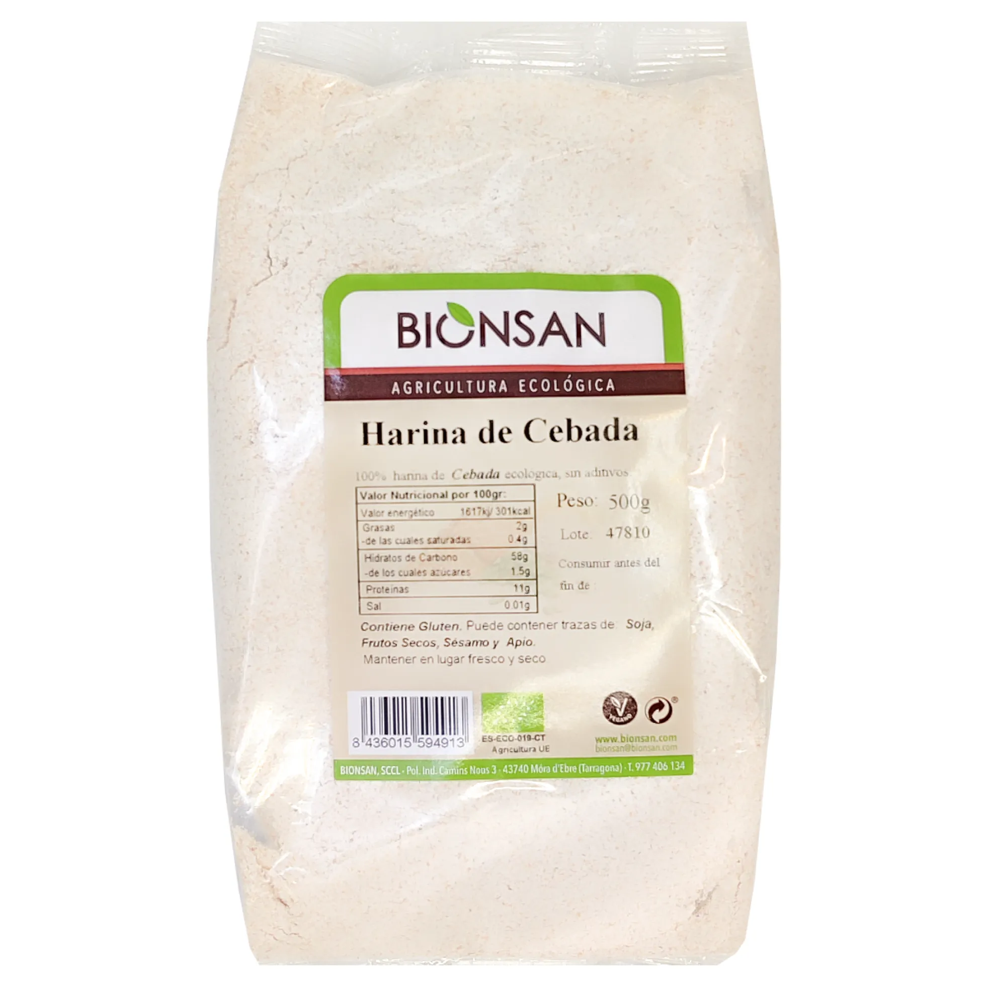 Harina De Cebada Eco Bionsan De Proximidad 500gr