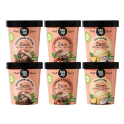 Helado Artesano Eco Sin Gluten Ni Lácteos Stracciatella Chufa&Choco Avellana&Choco Coco&Piña Runakay 6x460ml/400g