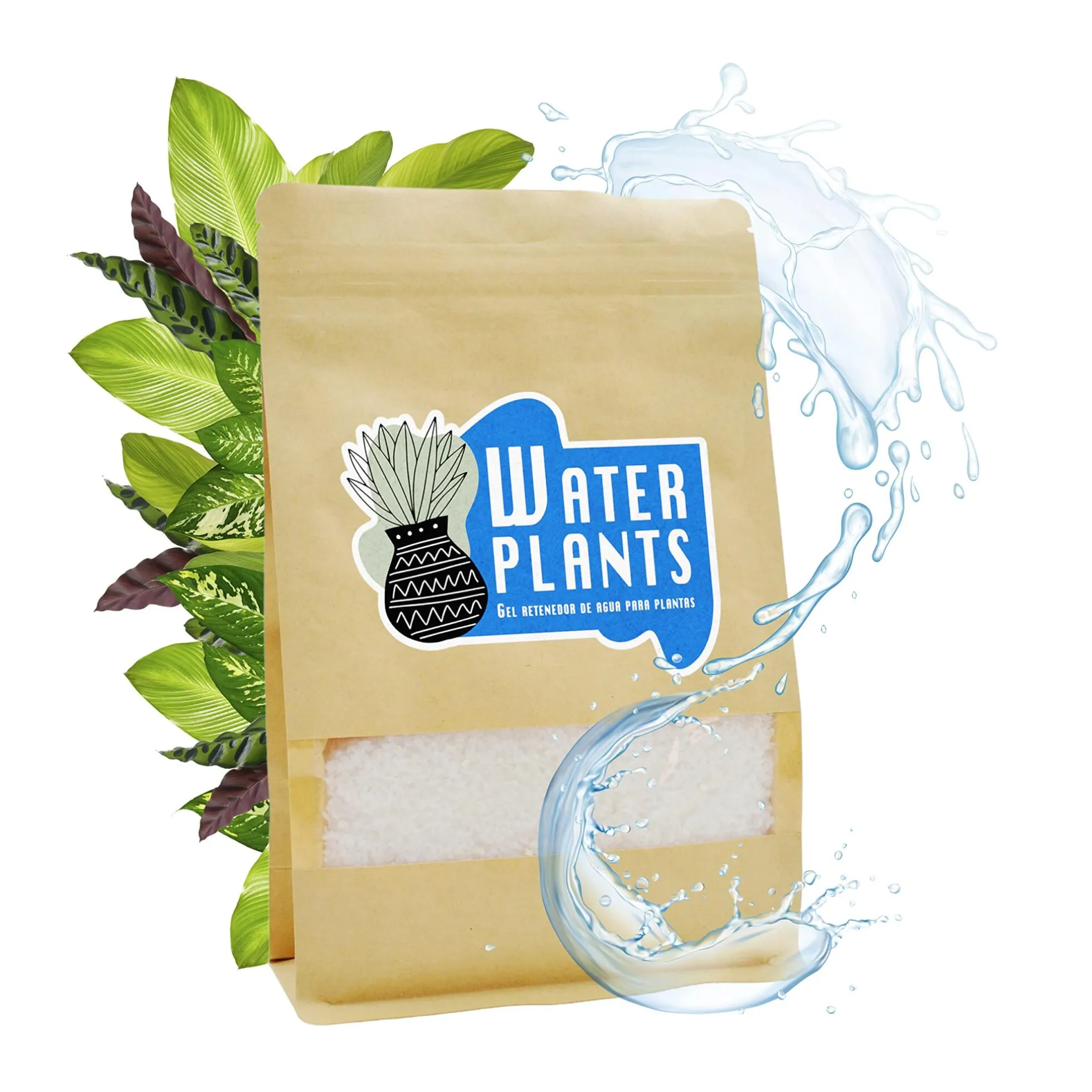 Hidrogel Para Plantas | Water Plants 500g | Perlas Retenedoras De Agua Para Reducir La Frecuencia De Riego