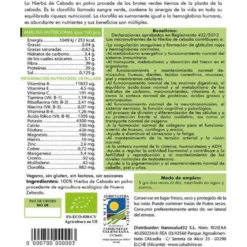 Hierba de cebada en polvo ECO 125 g, Salud Viva