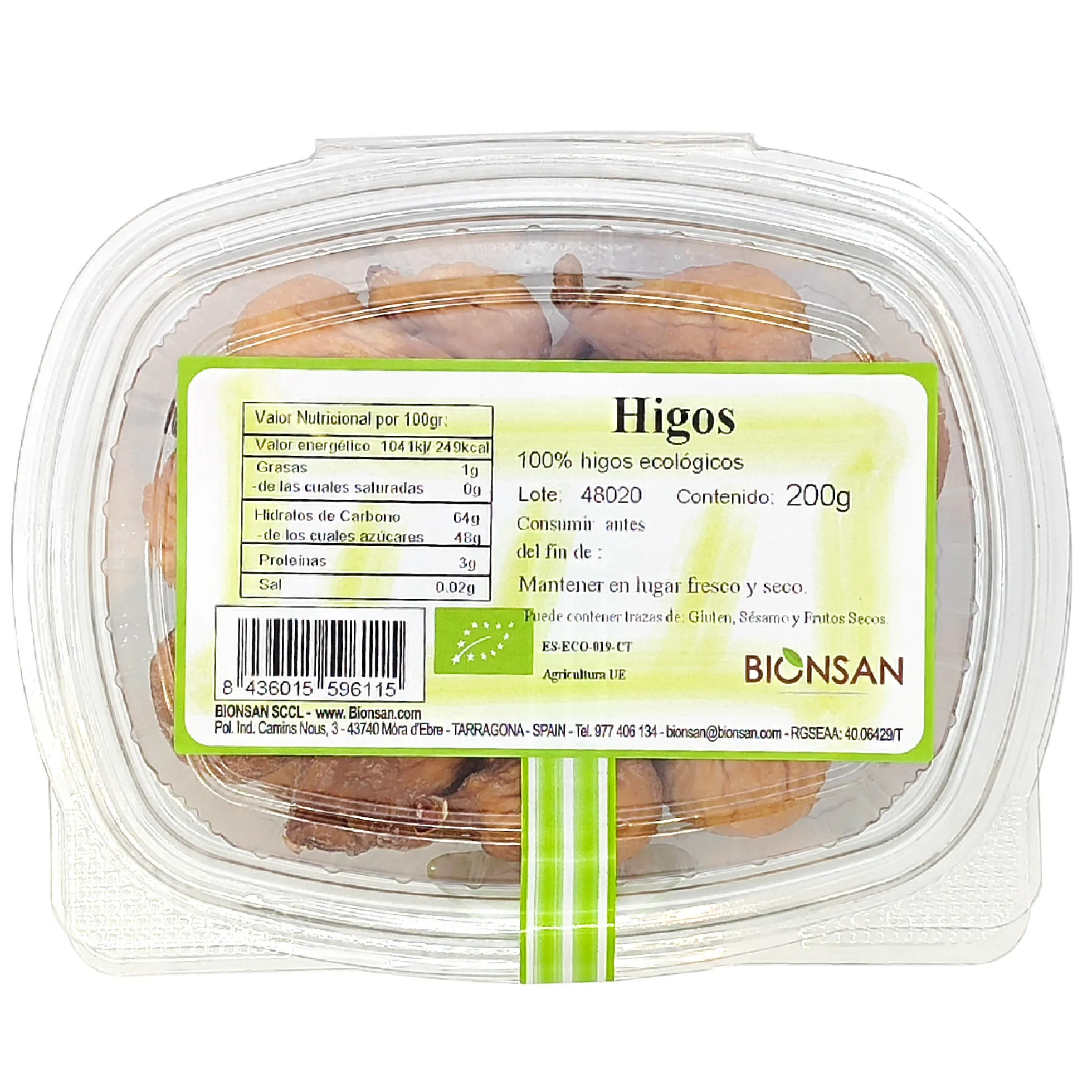 Higos Deshidratados Eco Bionsan Proximidad 200gr