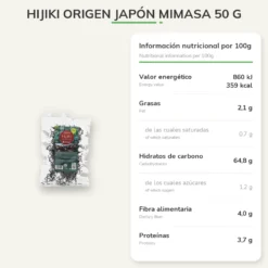Hijiki Origen Japón MIMASA 50 g