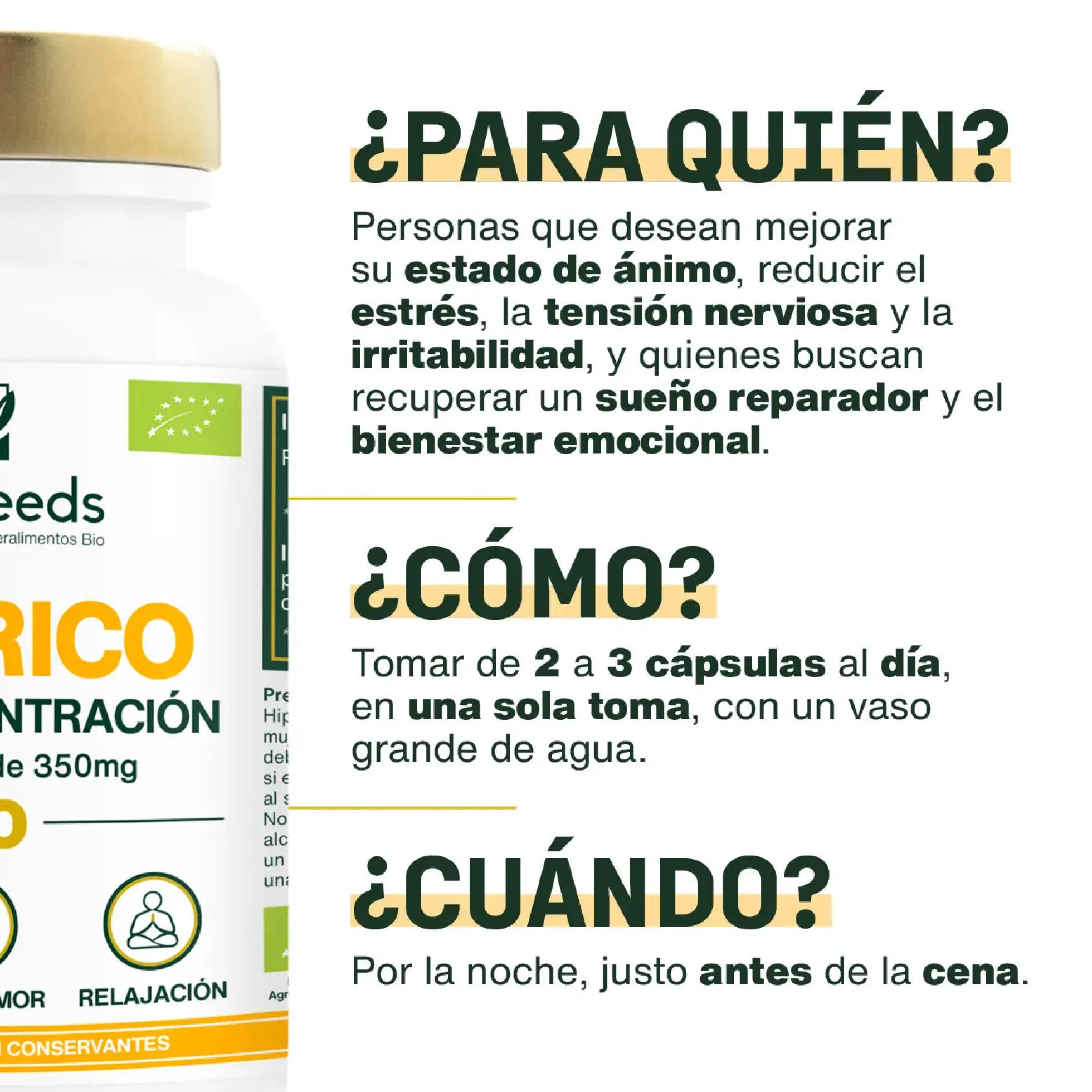 Hipérico Bio, Alta Concentración | 90 Cápsulas