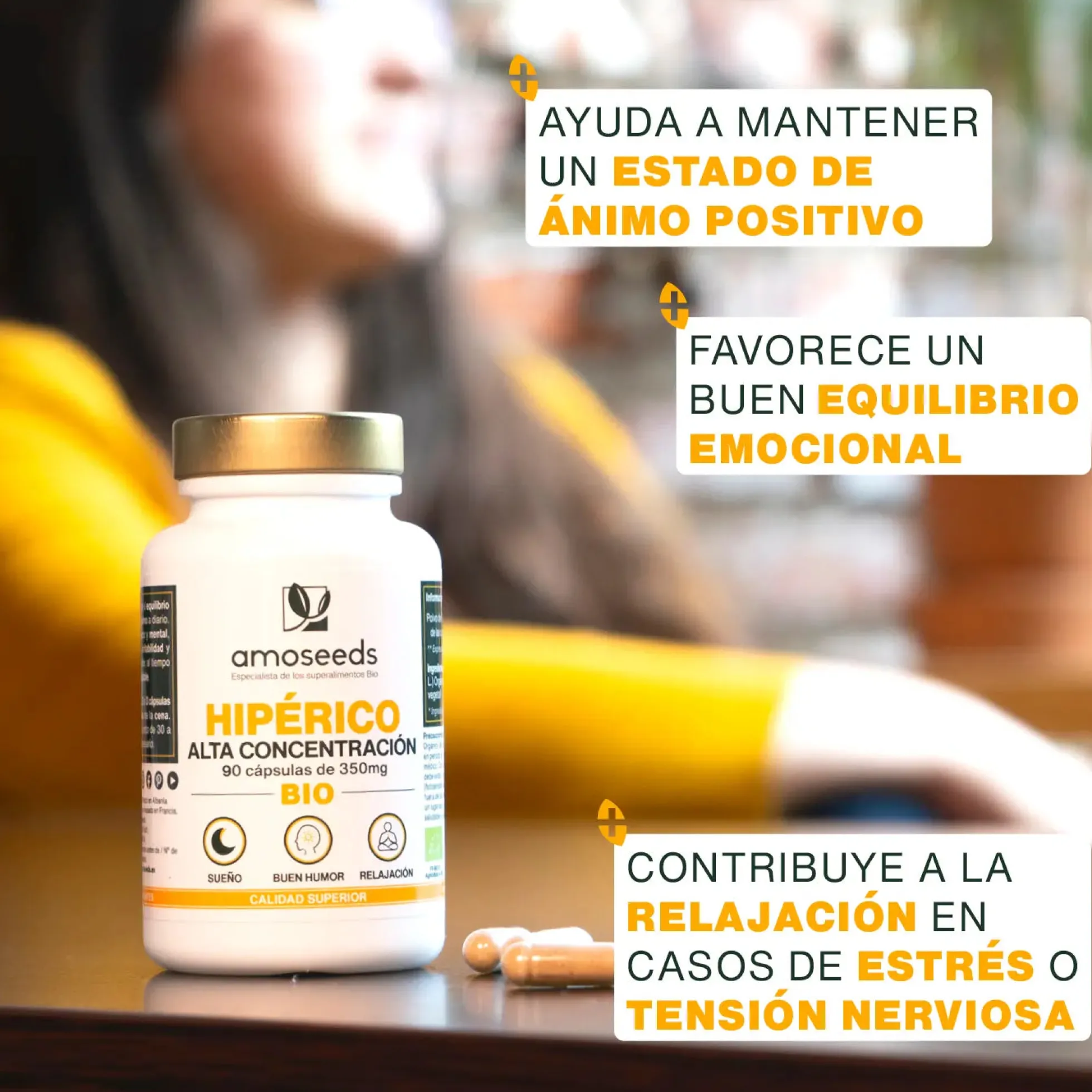Hipérico Bio, Alta Concentración | 90 Cápsulas