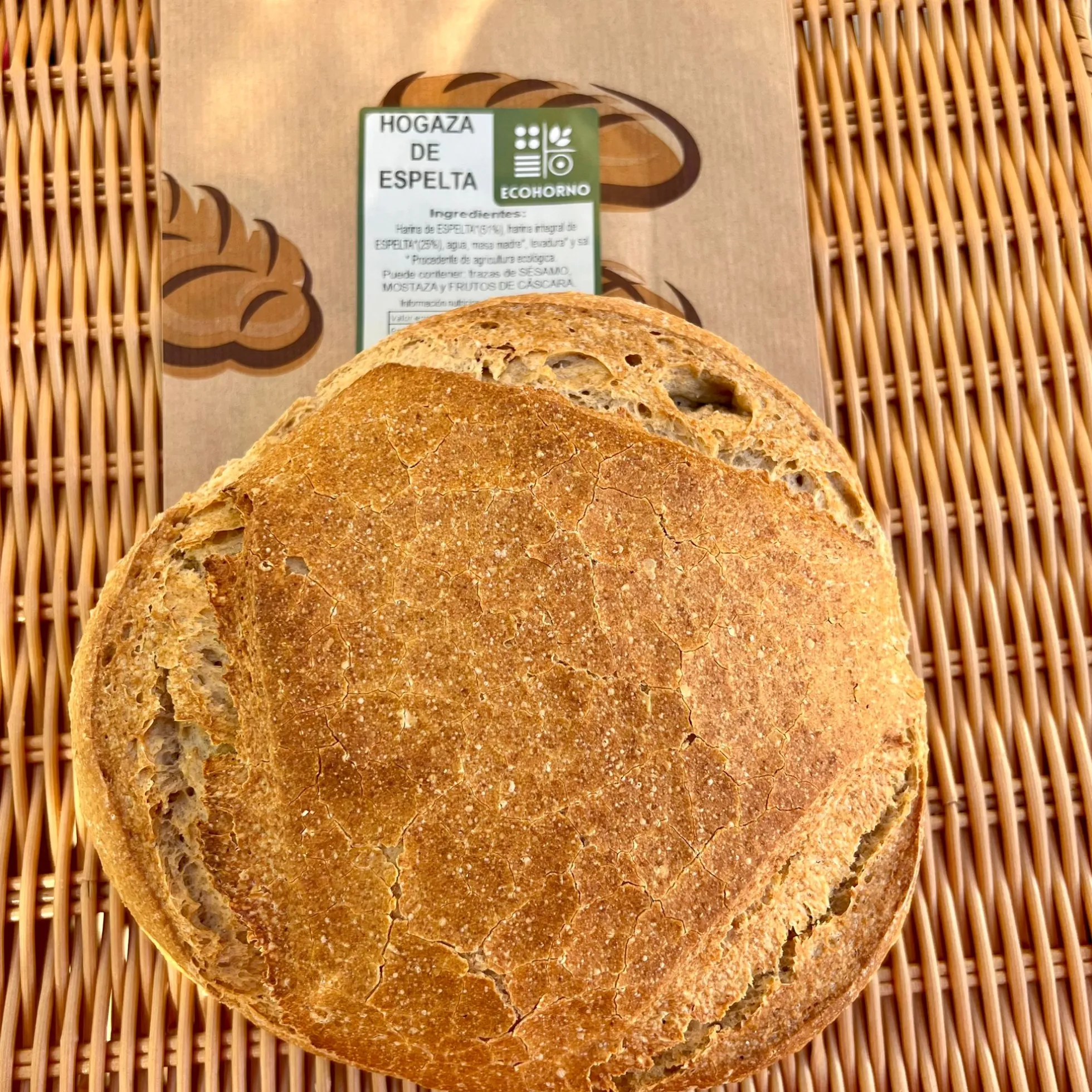 Hogaza de pan de espelta ecológica 500 g