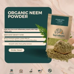 Hojas De Neem En Polvo Bio - 100g | Superalimento Ecológico Vegano Para Batidos, Smoothies Y Zumos