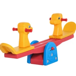 Homcom Balancín Para Niños Sube Y Baja Con Respaldo Carga 20kg Por Asiento Forma
