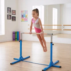 Homcom Barra De Gimnasia Para Niños De +3 Años Con Altura Ajustable 92-150 Cm