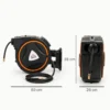 Homcom Carrete De Manguera De Aire Comprimido Automático De 20 M+2 M Negro