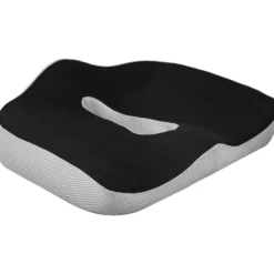 Homcom Cojín De Asiento De Espuma Viscoelástica Con Base Antideslizante Negro