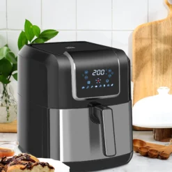 Homcom Freidora De Aire 6,5l 1700w 8 Programas Pantalla Led Táctil Temporizador