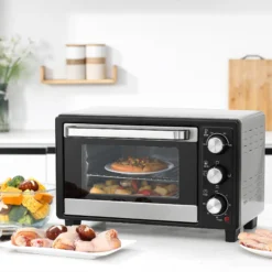 Homcom Horno Eléctrico De Sobremesa 16l 1400w Con 3 Modos De Calor Y Termostato