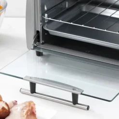 Homcom Horno Eléctrico Sobremesa 10 L 750w Temperatura 230 ℃ 36,5x26x22 Cm Plata
