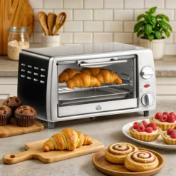 Homcom Horno Eléctrico Sobremesa 10 L 750w Temperatura 230 ℃ 36,5x26x22 Cm Plata