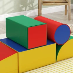 Homcom Juego De 5 Bloques De Espuma Para Niños Para Escalar Y Gatear Multicolor