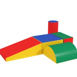 Homcom Juego De 5 Bloques De Espuma Para Niños Para Escalar Y Gatear Multicolor