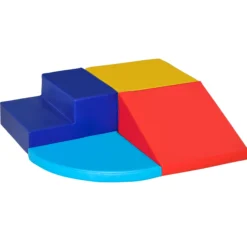 Homcom Juego De 4 Bloques Psicomotricidad Para Niños Multicolor