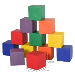 Homcom Juego De 12 Bloques Psicomotricidad Para Niños Multicolor