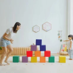 Homcom Juego De 12 Bloques Psicomotricidad Para Niños Multicolor