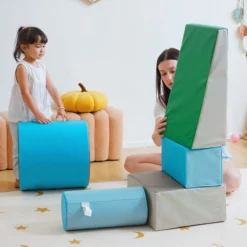 Homcom Juego De 5 Bloques Psicomotricidad Para Niños Multicolor
