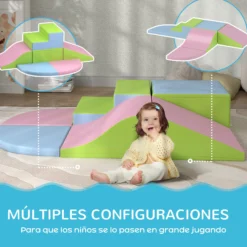 Homcom Juego De 6 Bloques Psicomotricidad Para Niños Multicolor